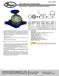 Thumbnail of document Manual - WM2/WMT2  Multi-Jet Water Meter